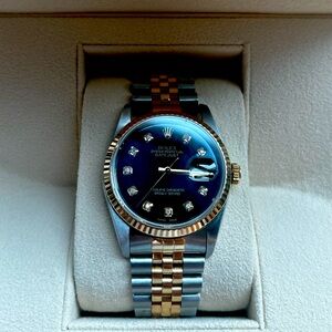 36MM Two Toned Black w/ Diamonds ROLEX ✨